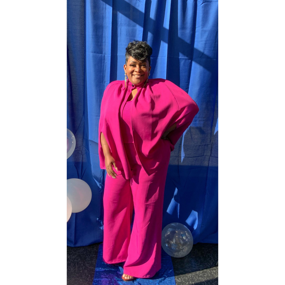Sets | Boutique | Pink Cape Suit | 3 pc
